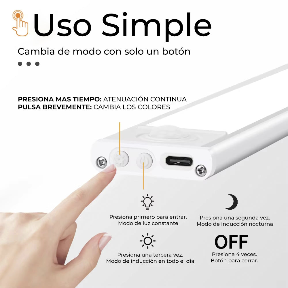 Luz led con sensor de movimiento