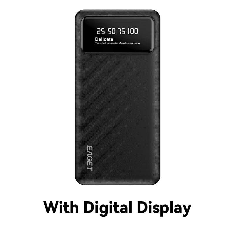 Power Bank 10000Mah with LED Digital Display & LED Light 12W Portable Powerbank for Iphone 16 15 14 Pro Max Xiaomi Samsung